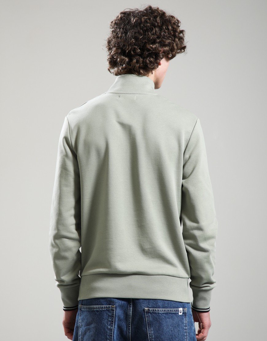 Fred Perry Half Zip Sweat Seagrass/Black