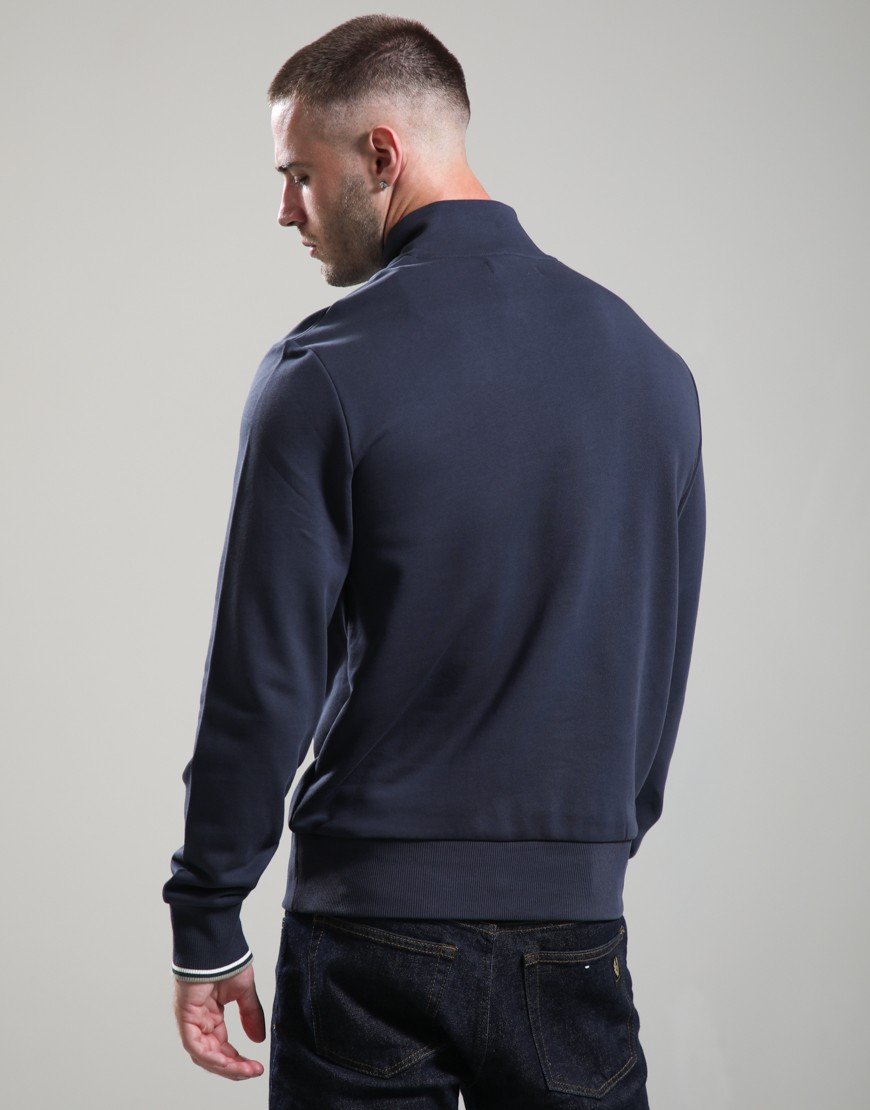 Fred Perry Half Zip Sweat Dark Airforce/Ecru/Seagrass
