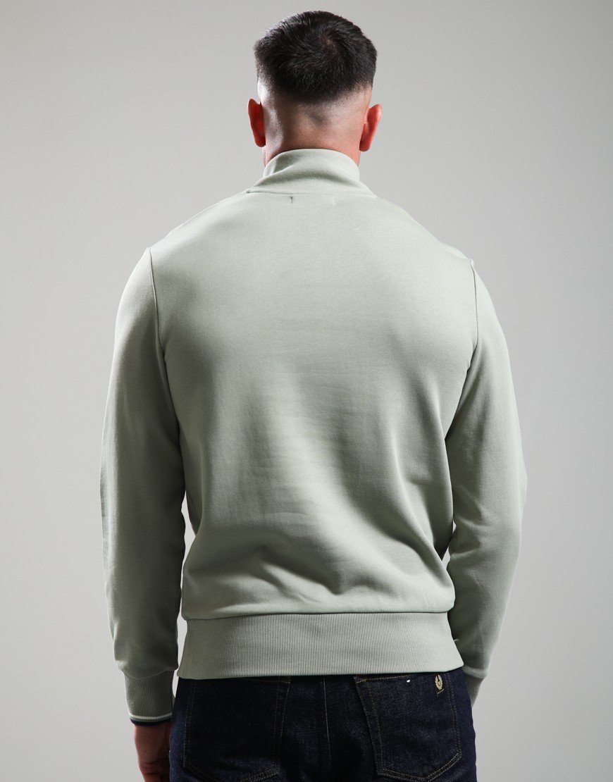 Fred Perry Half Zip Sweat Seagrass/Ecru/Dark Airforce