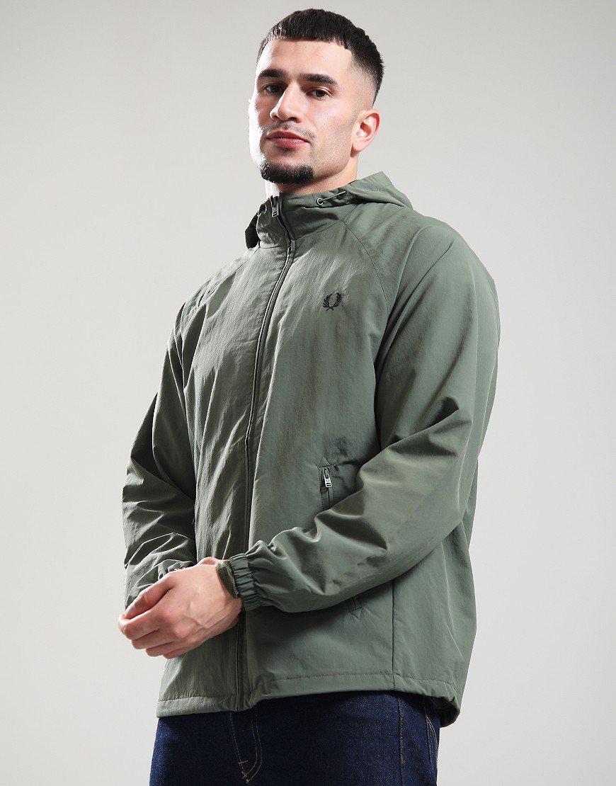 Fred Perry Hooded Shell Jacket Laurel Wreath Green