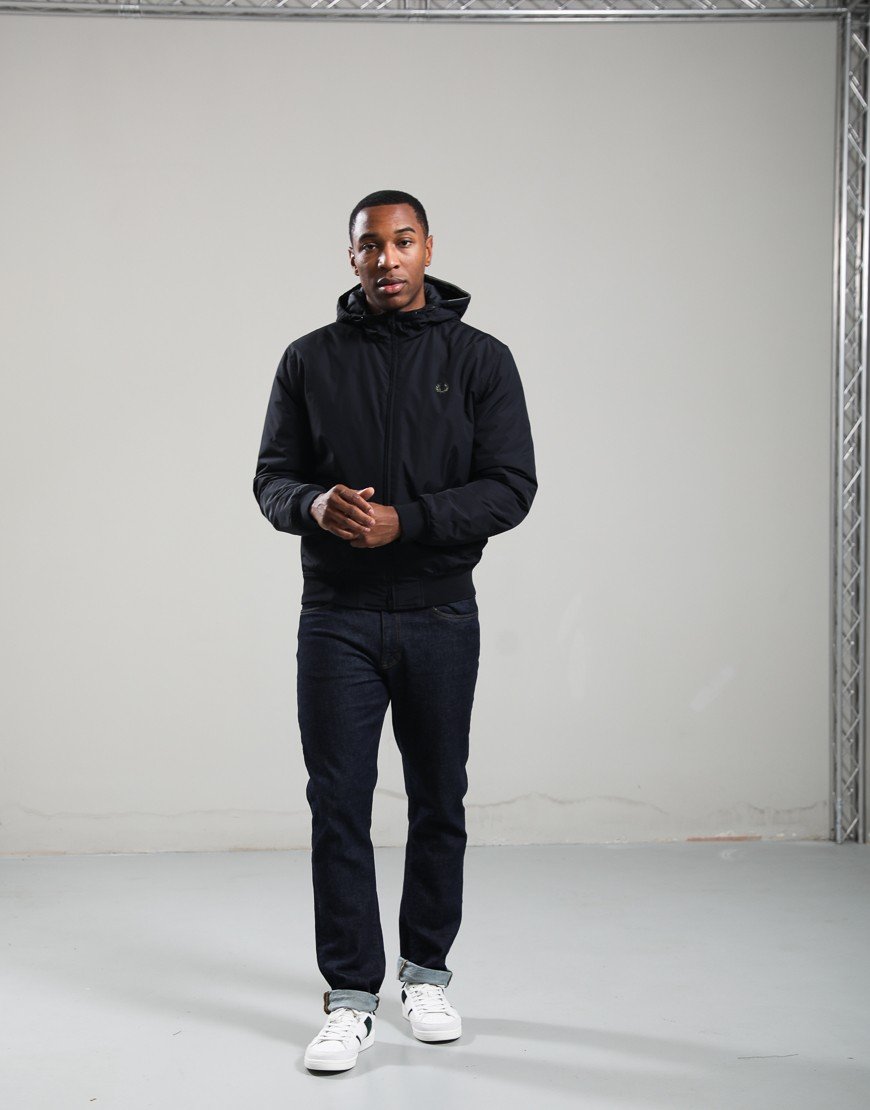 Fred Perry Hooded Brentham Jacket Black
