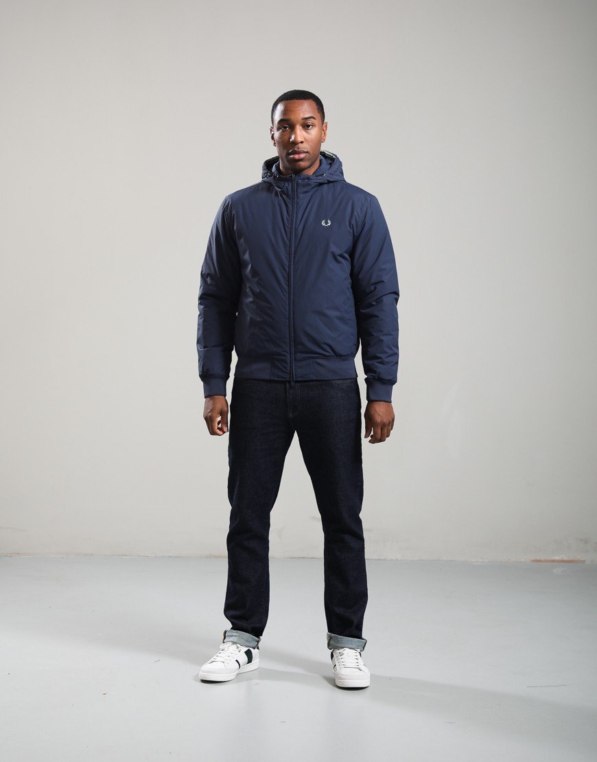 Fred Perry Hooded Brentham Jacket Dark Airforce