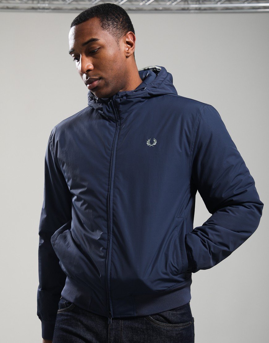 Fred Perry Hooded Brentham Jacket Dark Airforce