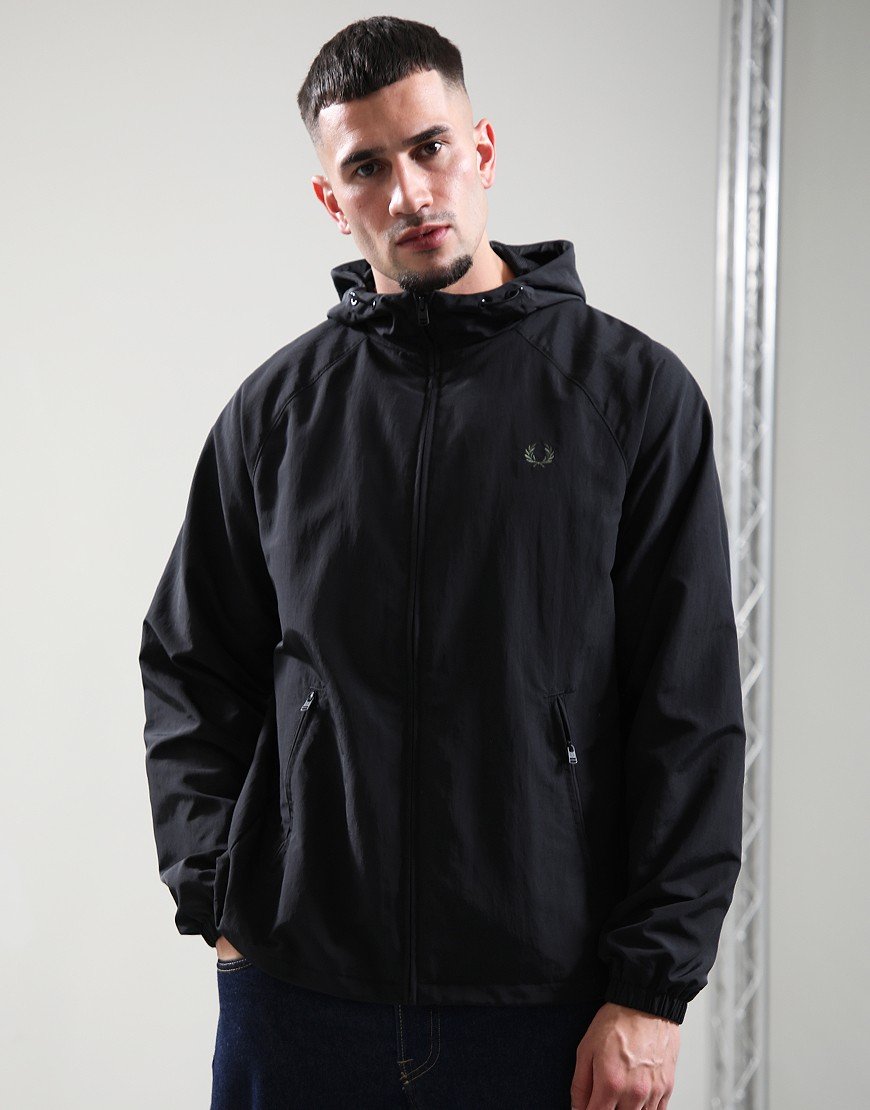 Fred Perry Hooded Shell Jacket Black