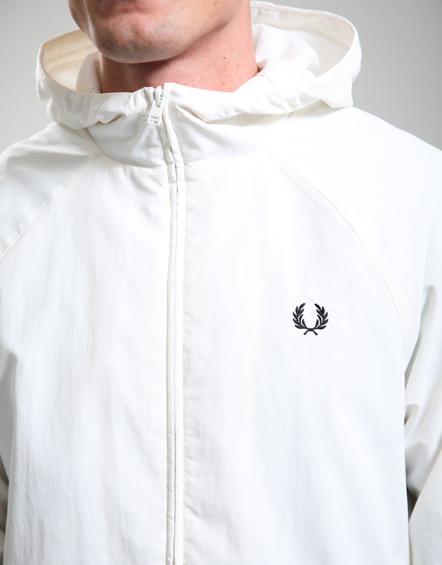 Fred Perry Hooded Shell Jacket Snow White