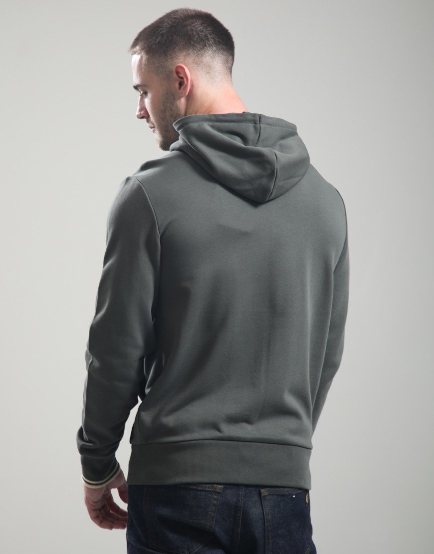 Fred Perry Hooded Zip Sweat Field Green/Oatmeal