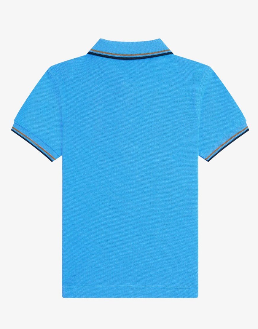 Fred Perry Kids Twin Tipped Polo Shirt Court Blue
