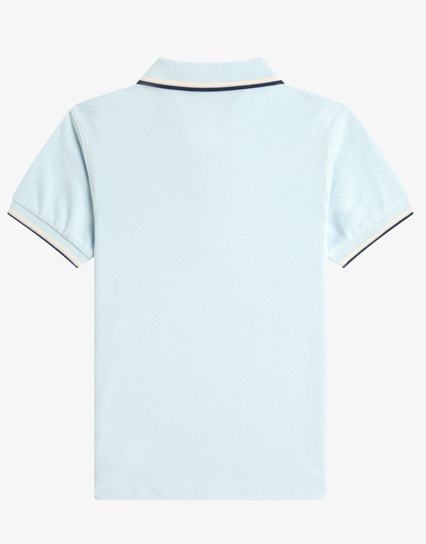 Fred Perry Kids Twin Tipped Polo Shirt Light Ice