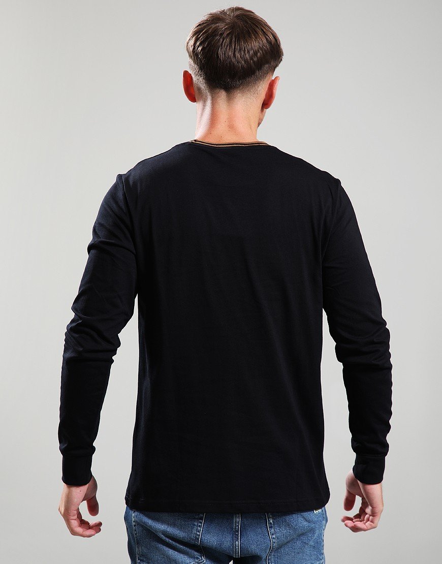 Fred Perry Twin Tipped Long Sleeve T-Shirt Black