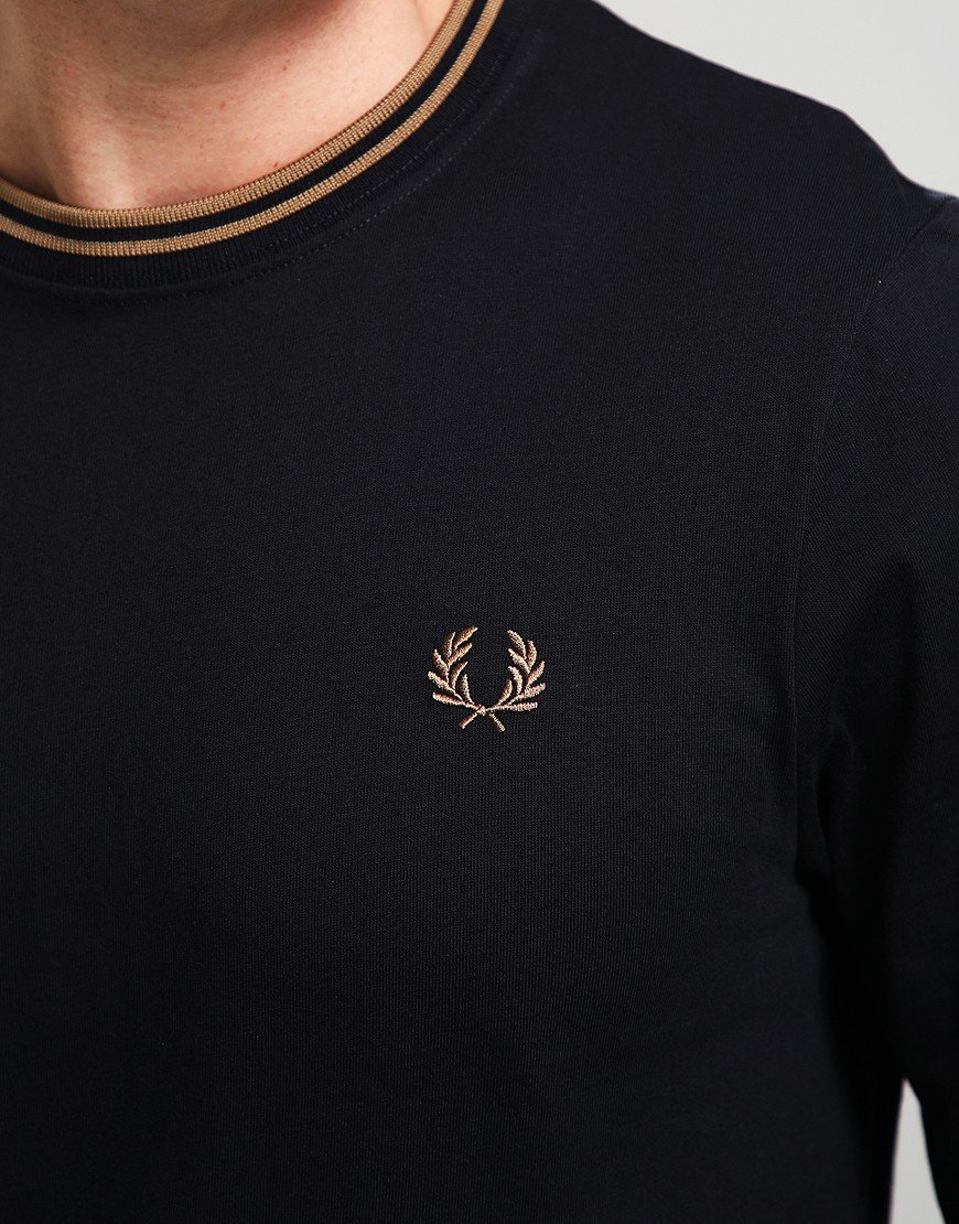 Fred Perry Twin Tipped Long Sleeve T-Shirt Black