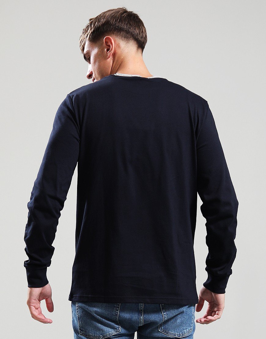 Fred Perry Twin Tip Long Sleeve T-Shirt Navy