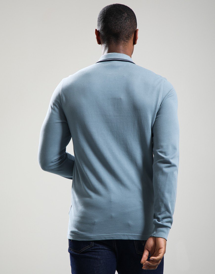 Fred Perry Long Sleeve Twin Tipped Polo Shirt Stockport Blue/Navy