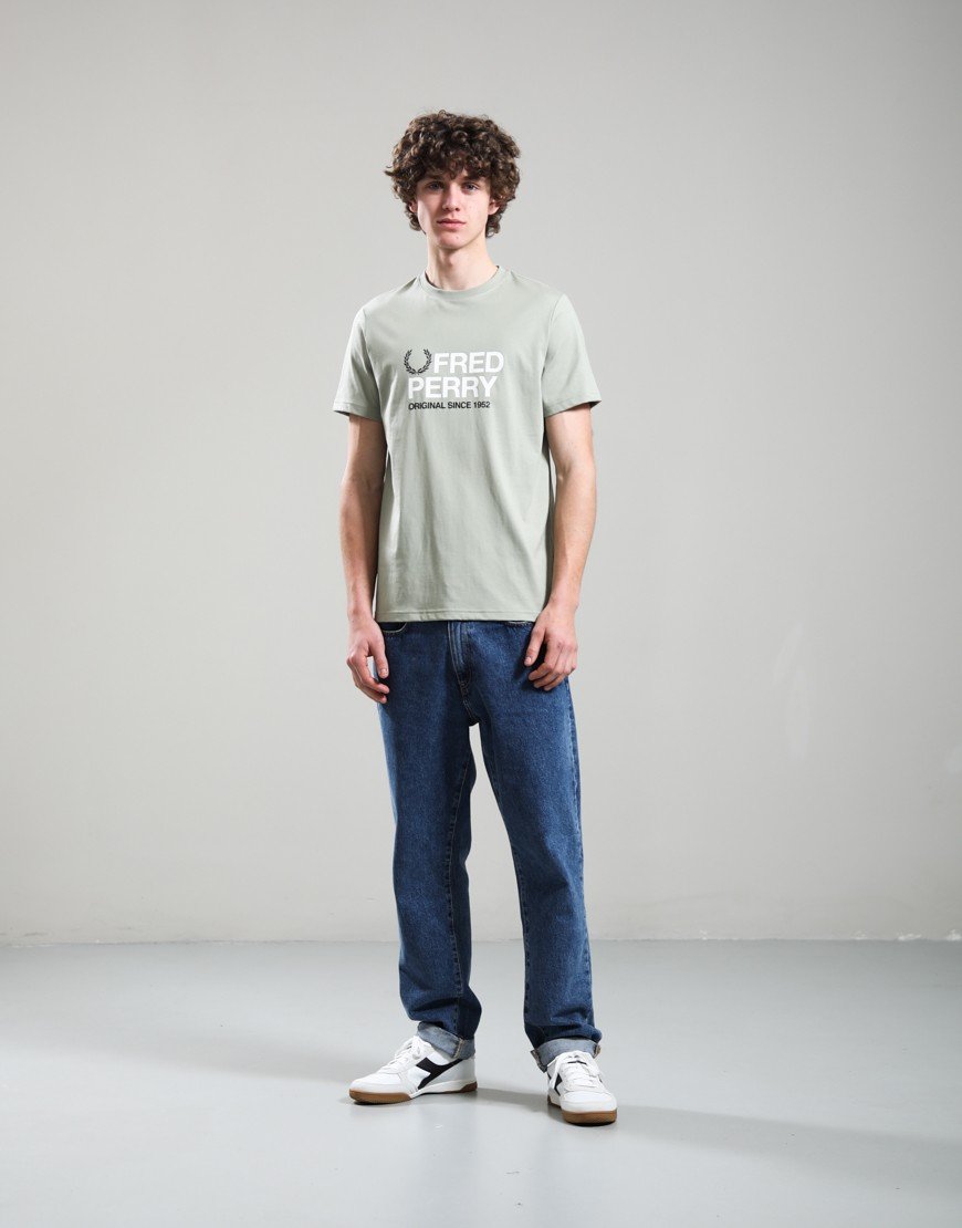 Fred Perry Original Graphic T-Shirt Seagrass