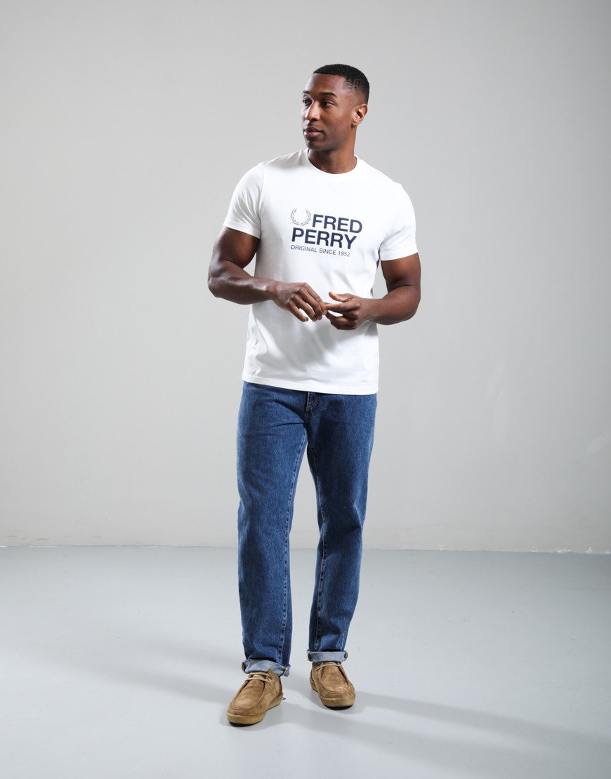 Fred Perry Original Graphic T-Shirt Snow White