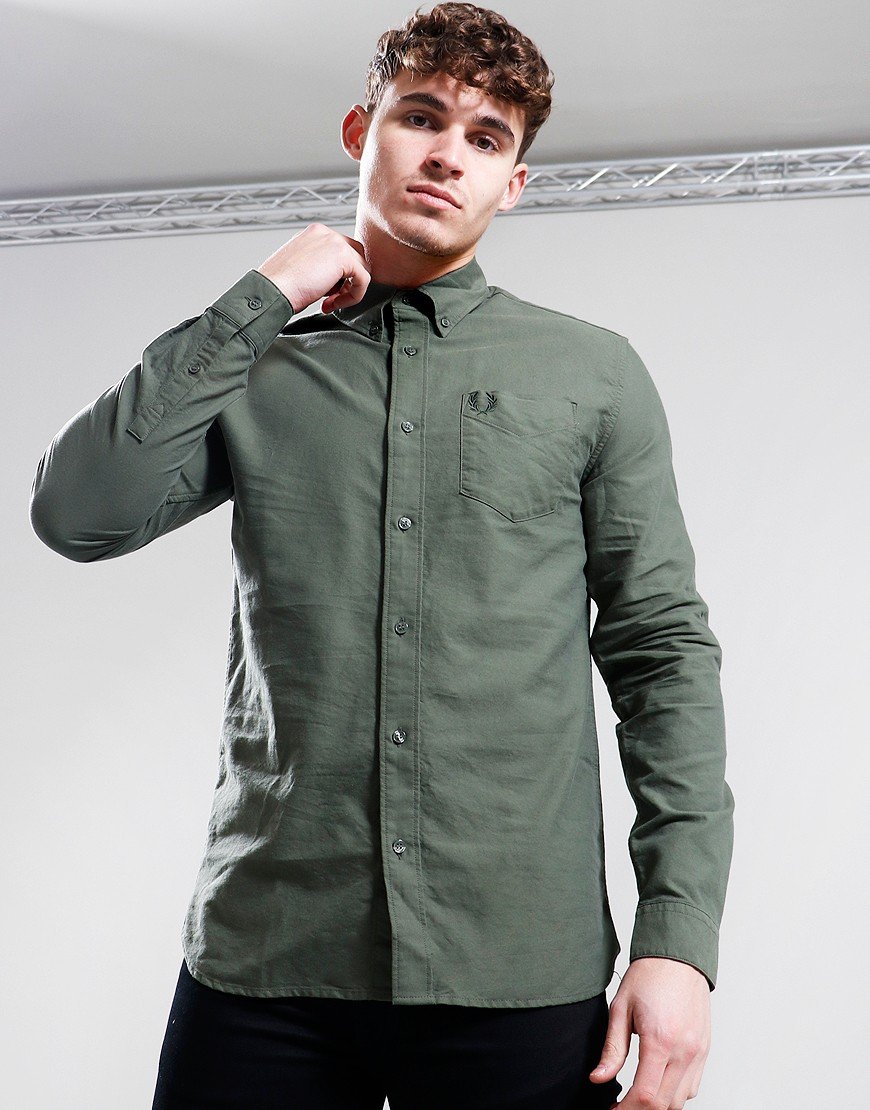 Fred Perry Oxford Shirt Laurel Wreath Green