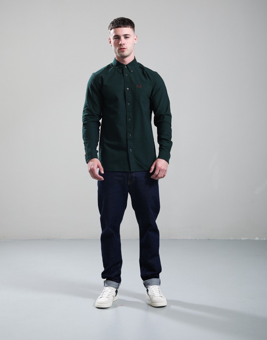 Fred Perry Oxford Long Sleeve Shirt Grassroots