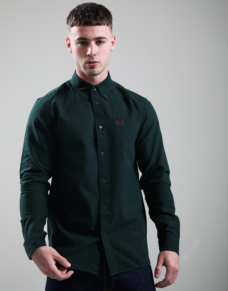 Fred Perry Oxford Long Sleeve Shirt Grassroots
