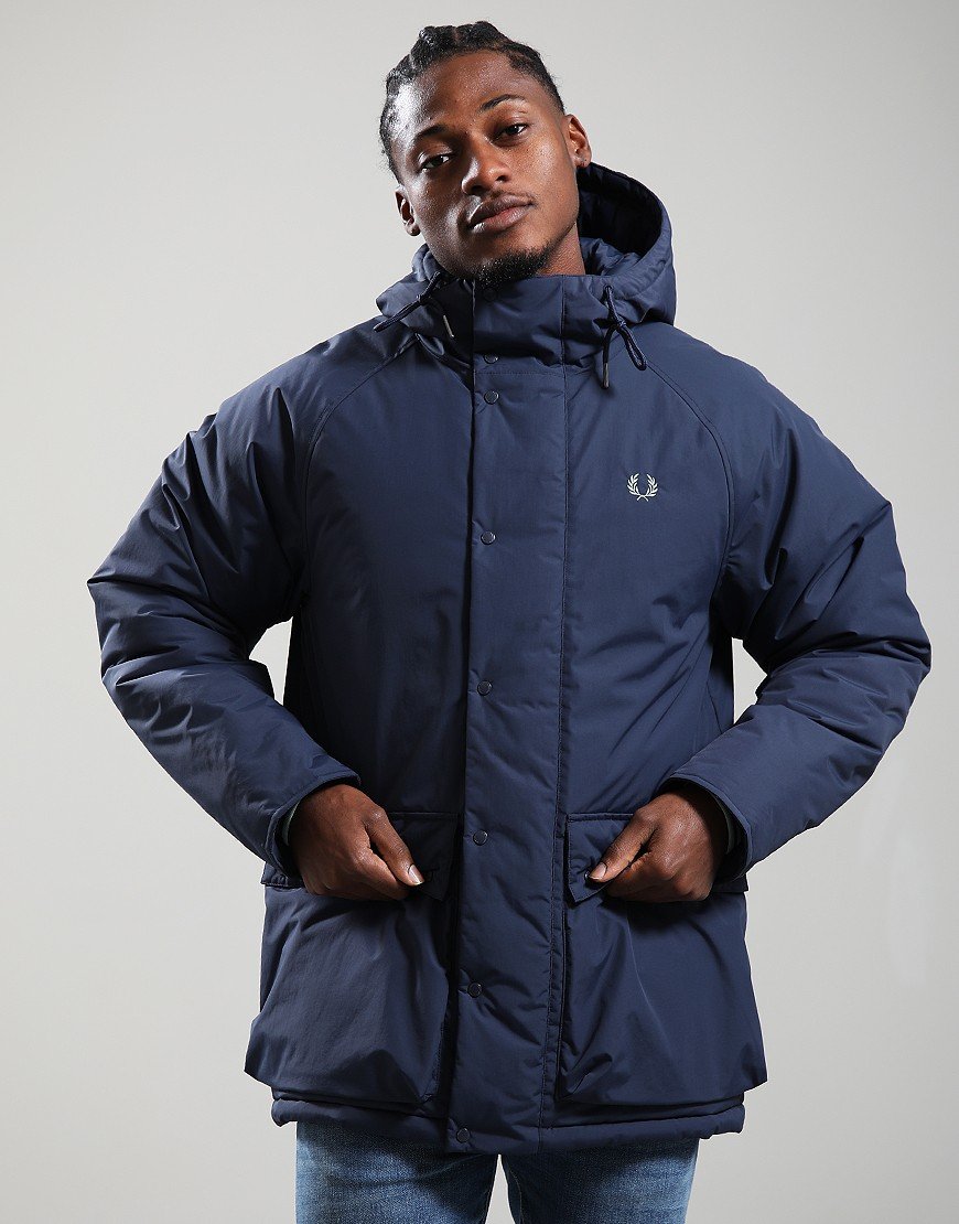 Fred Perry Padded Zip Jacket Dark Airforce