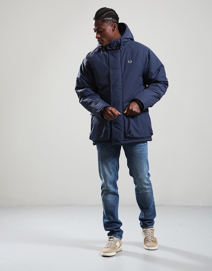 Fred Perry Padded Zip Jacket Dark Airforce