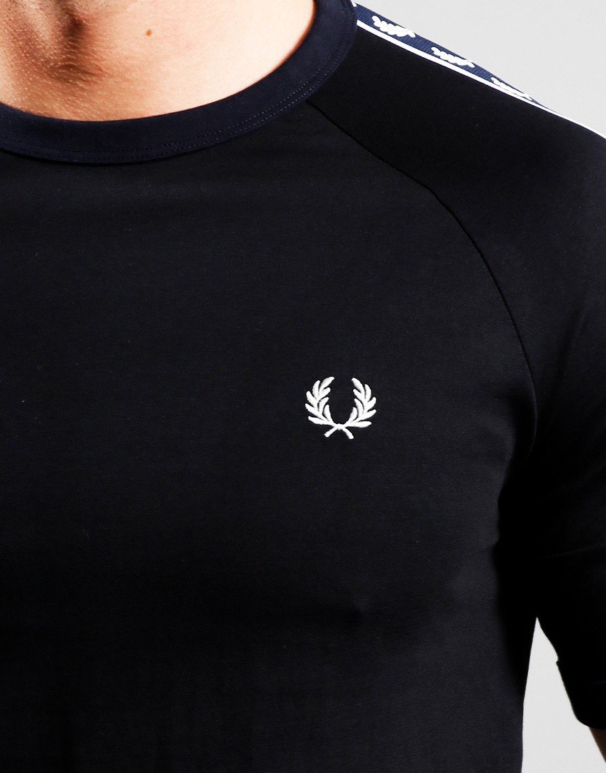 Fred Perry Panel Tape T-Shirt Black