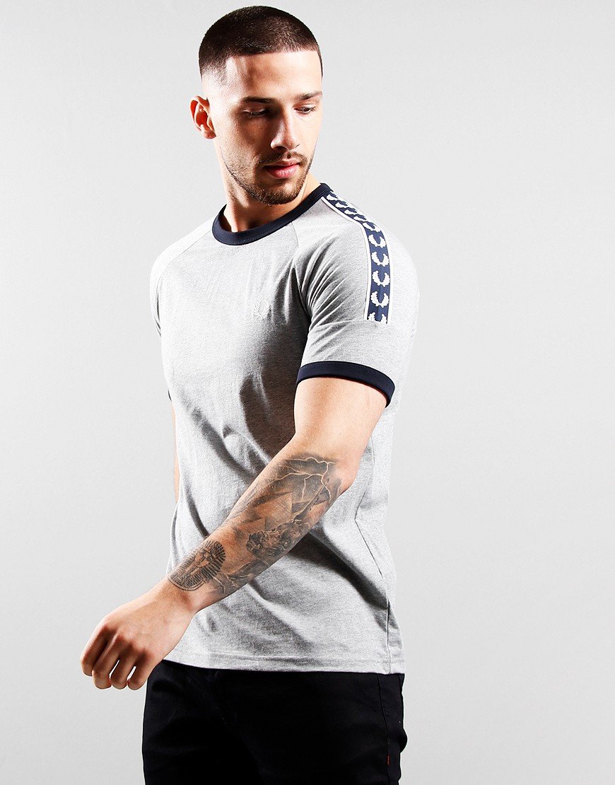 Fred Perry Panel Tape T-Shirt Steel Marl