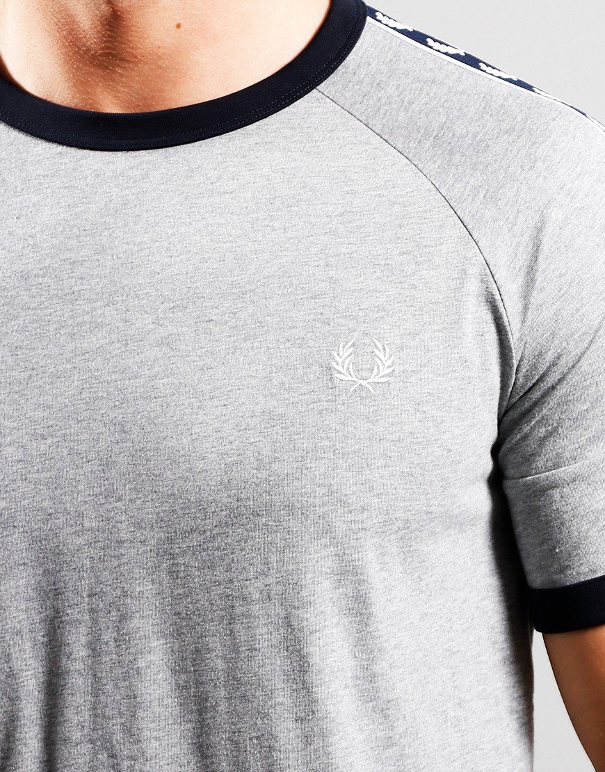 Fred Perry Panel Tape T-Shirt Steel Marl