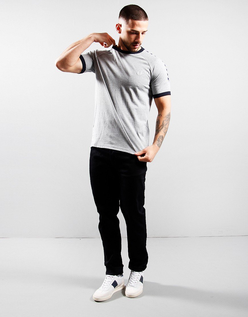 Fred Perry Panel Tape T-Shirt Steel Marl