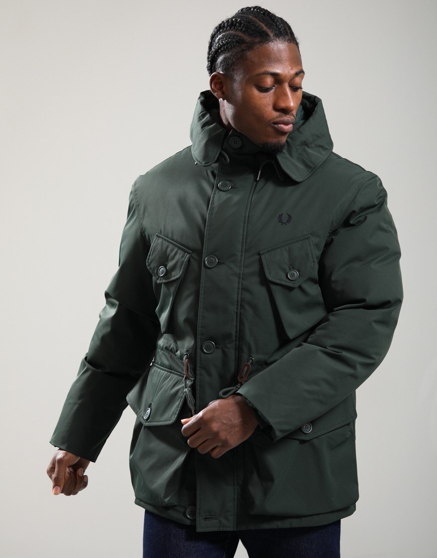 Fred Perry Patch Pocket Puffer Jacket Court Green Fred Perry Patch Pocket Puffer Jacket Court Green