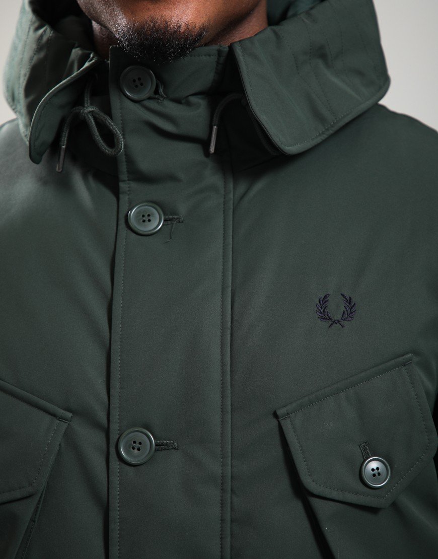 Fred Perry Patch Pocket Puffer Jacket Court Green Fred Perry Patch Pocket Puffer Jacket Court Green