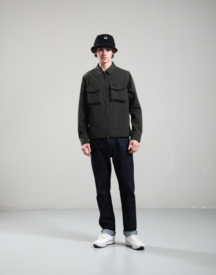 Fred Perry Pique Bucket Hat Black/Snow White