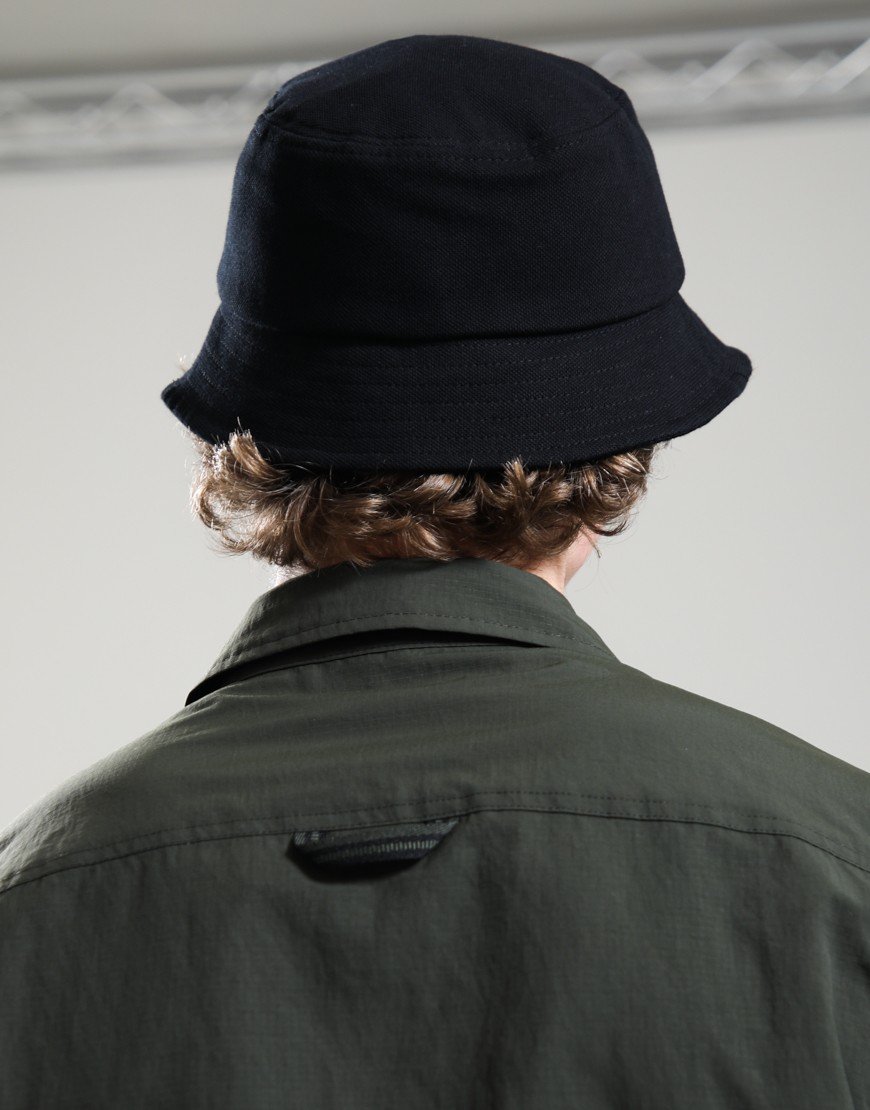 Fred Perry Pique Bucket Hat Black/Snow White