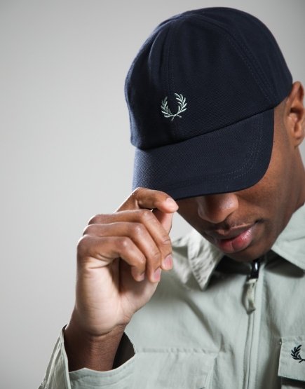 Fred Perry Pique Classic Cap Navy/Seagrass