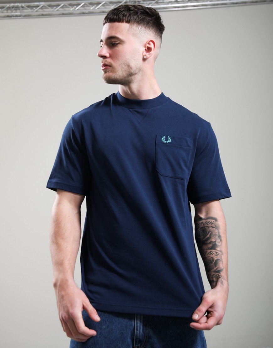 Fred Perry Pocket Detail T-Shirt Tennis Blue