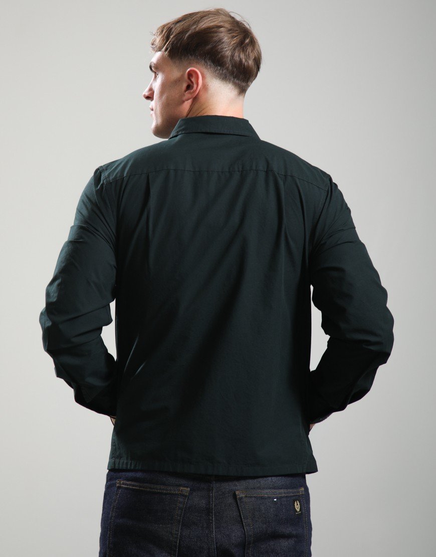Fred Perry Poplin Overshirt Night Green
