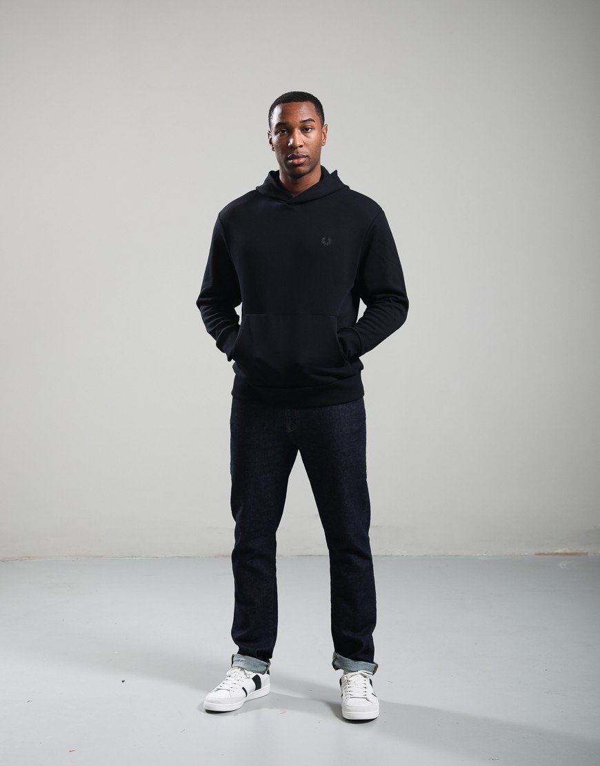 Fred Perry Reflective Hooded Sweatshirt Black
