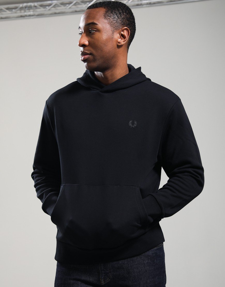 Fred Perry Reflective Hooded Sweatshirt Black