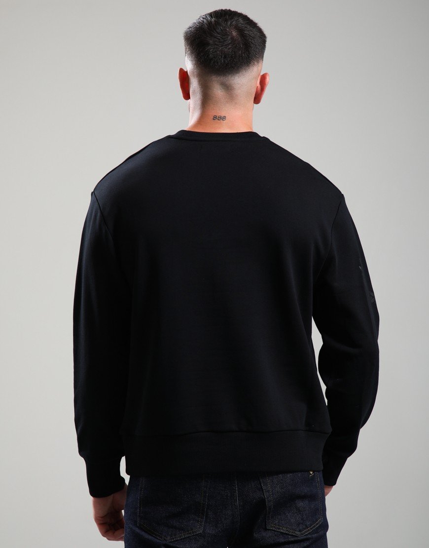 Fred Perry Reflective Laurel Sweat Black