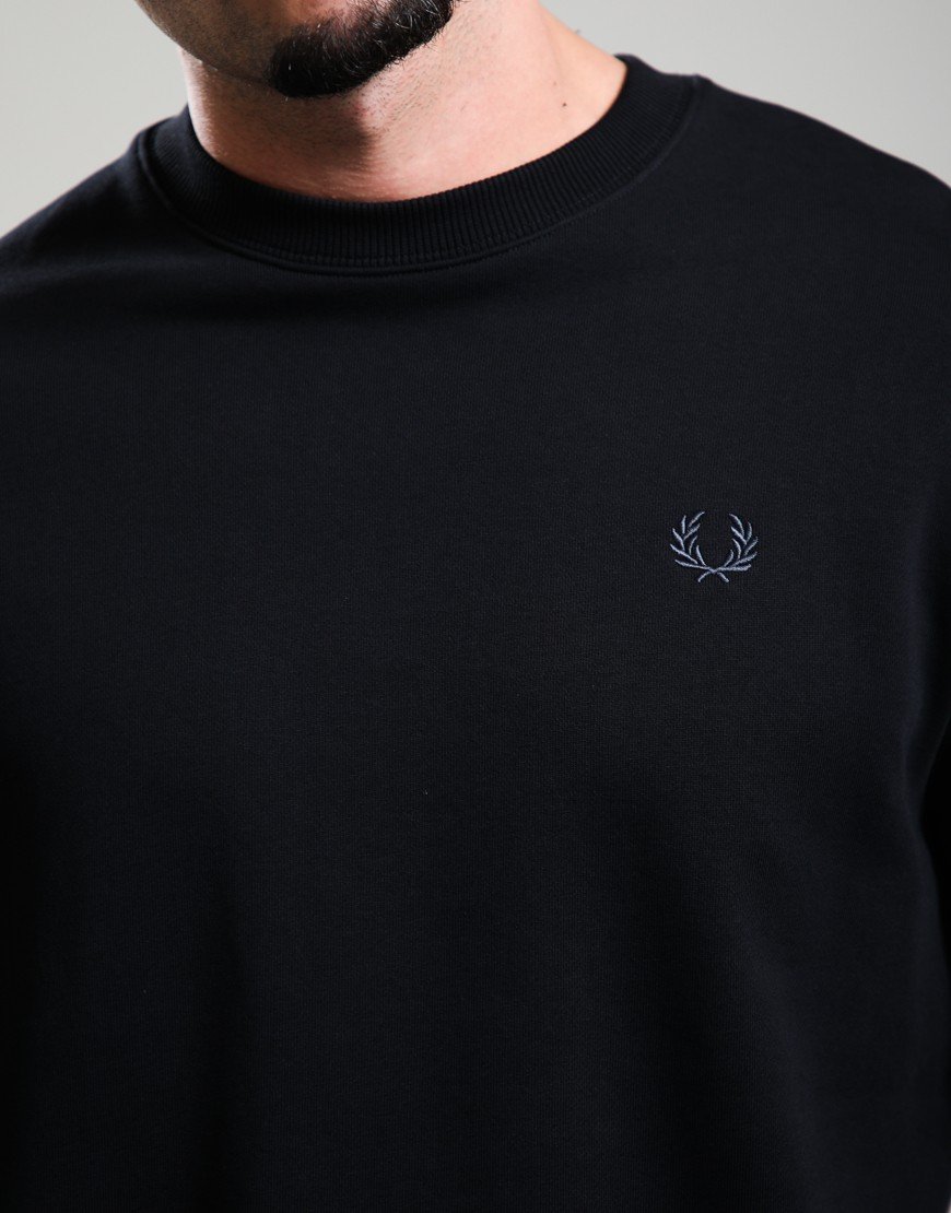 Fred Perry Reflective Laurel Sweat Black