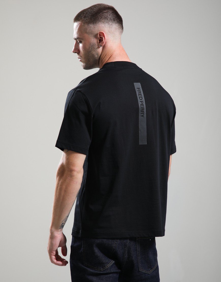 Fred Perry Reflective Print T-Shirt Black