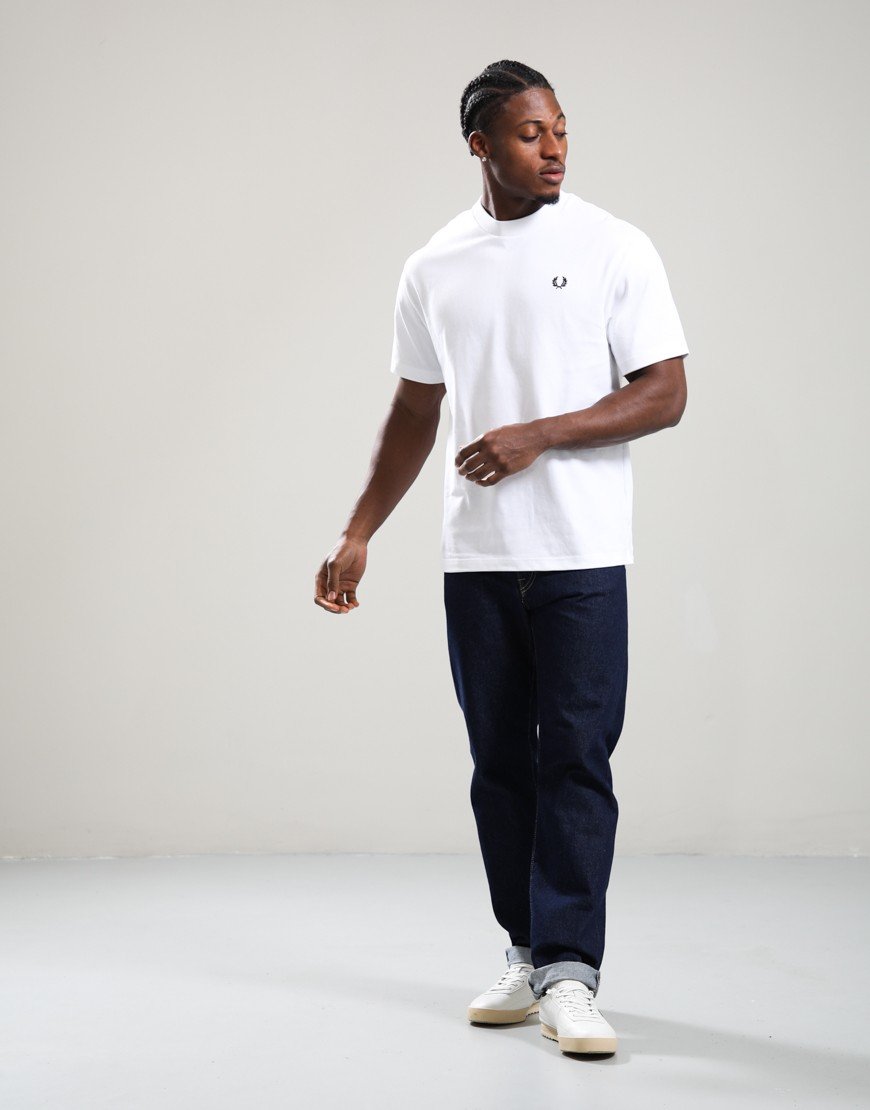 Fred Perry Relaxed T-Shirt White Fred Perry Relaxed T-Shirt White