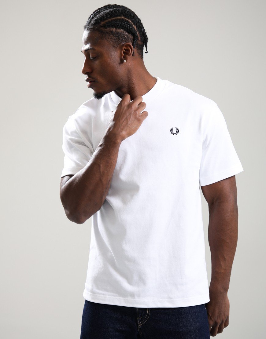 Fred Perry Relaxed T-Shirt White Fred Perry Relaxed T-Shirt White