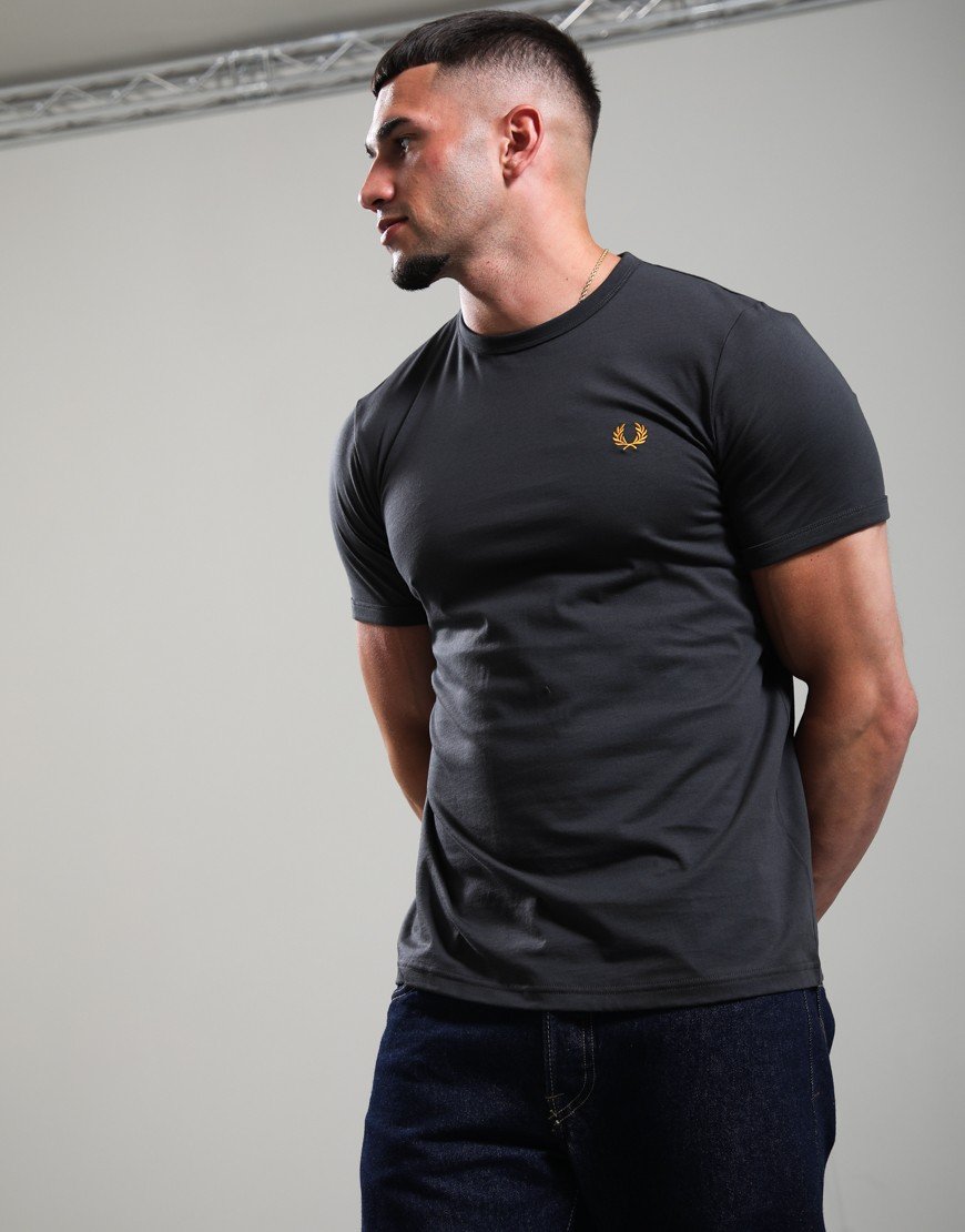 Fred Perry Ringer T-Shirt Anchor Grey