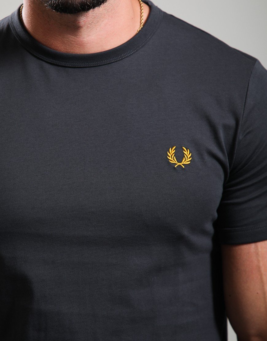 Fred Perry Ringer T-Shirt Anchor Grey