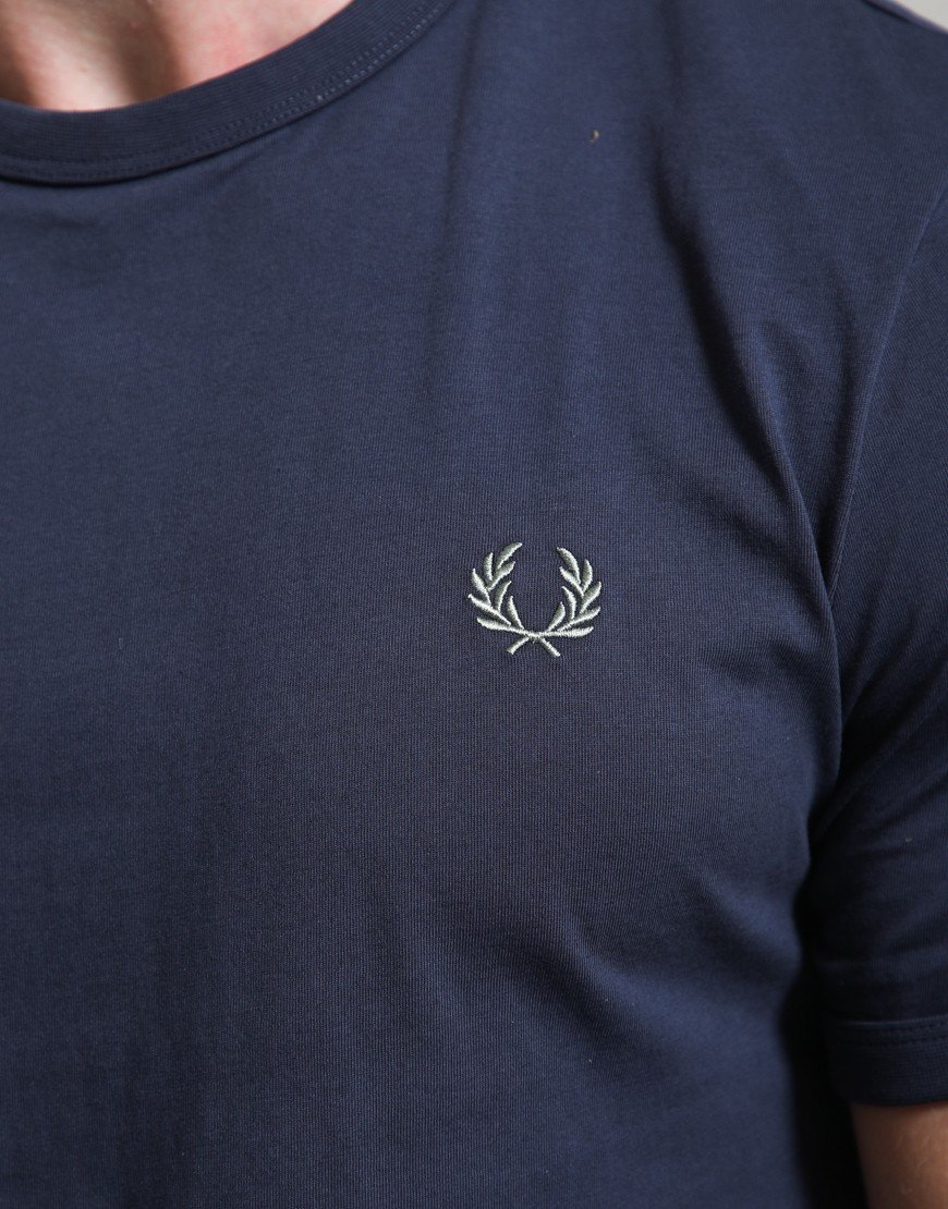 Fred Perry Ringer T-Shirt Dark Airforce