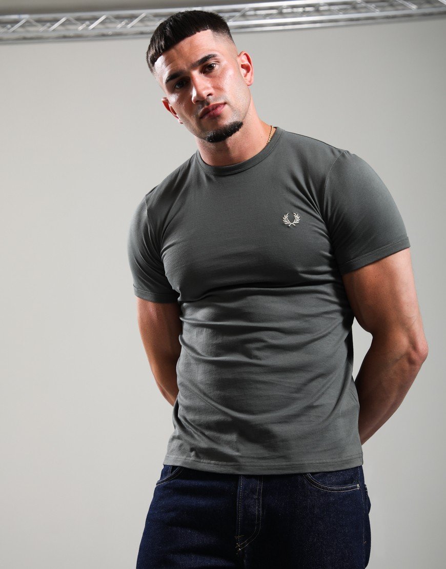Fred Perry Ringer T-Shirt Field Green