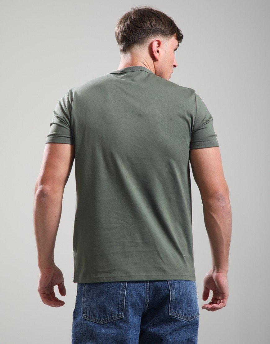 Fred Perry Ringer T-Shirt Laurel Wreath Green