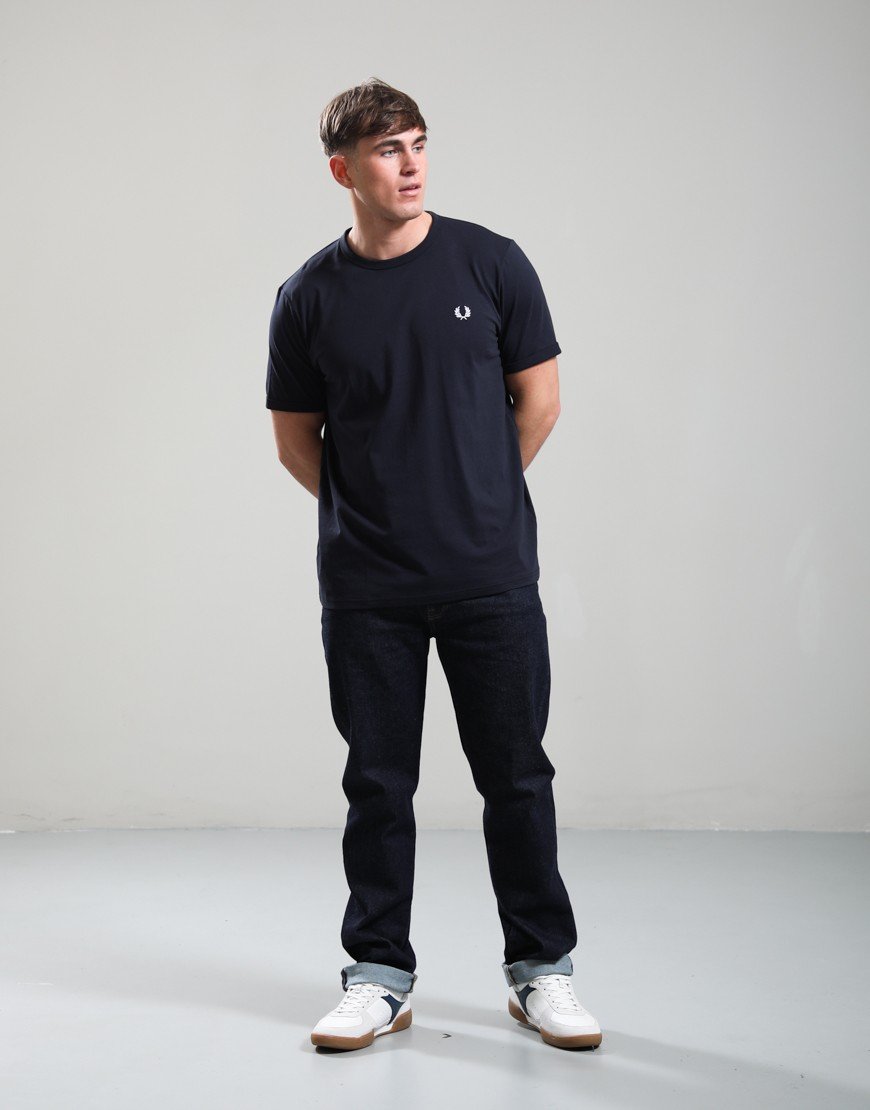 Fred Perry Ringer T-Shirt Navy/Navy