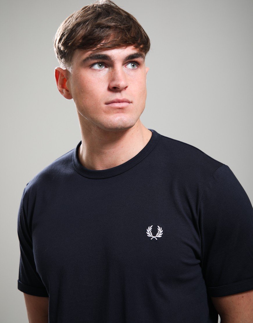 Fred Perry Ringer T-Shirt Navy/Navy