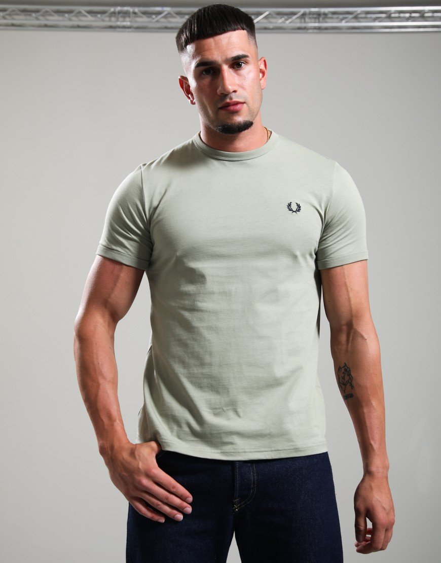 Fred Perry Ringer T-Shirt Seagrass