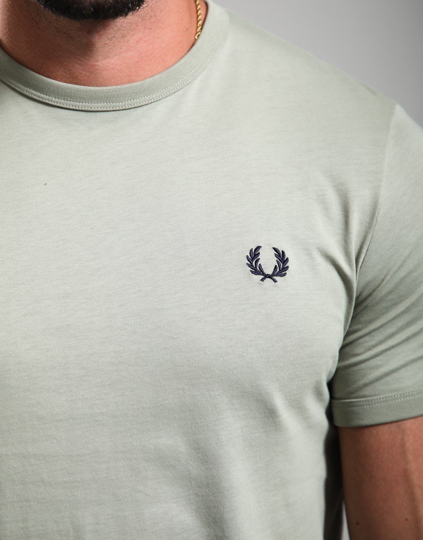 Fred Perry Ringer T-Shirt Seagrass